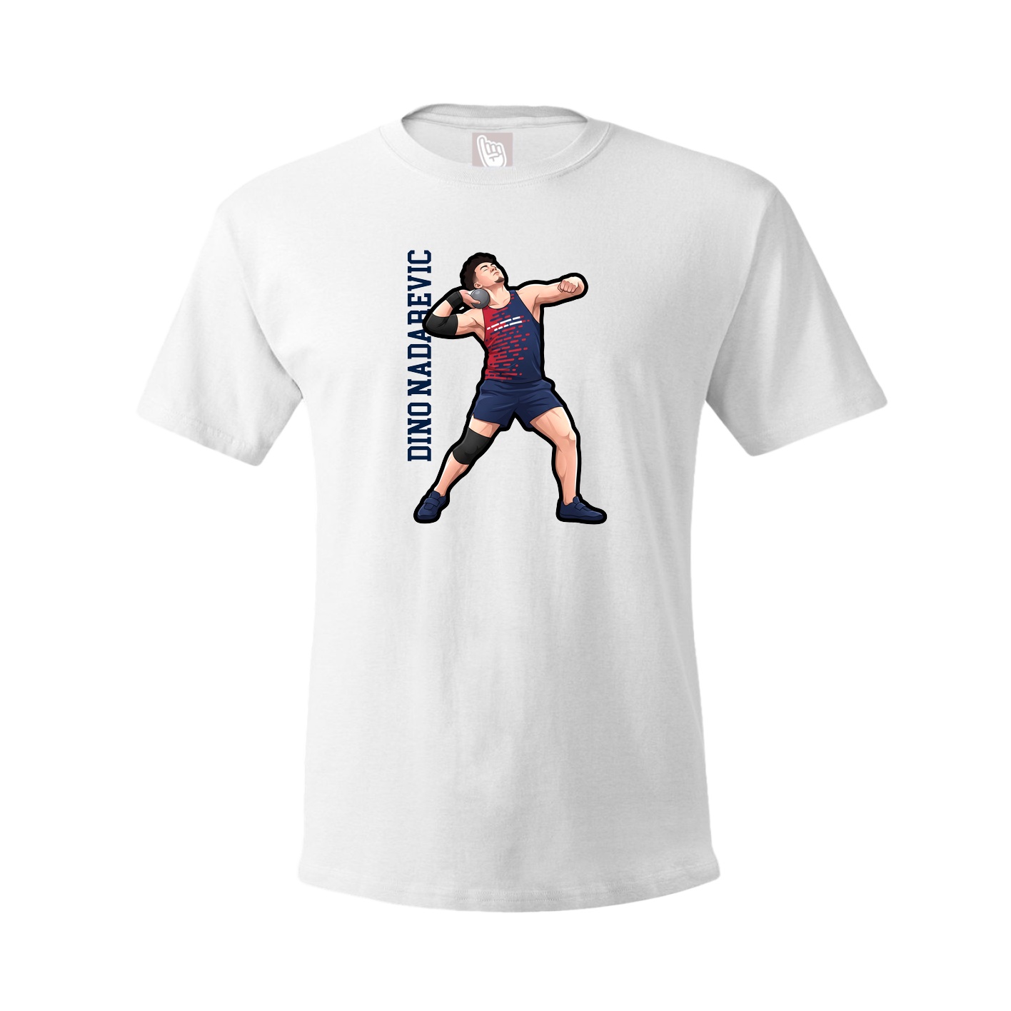 Youth Tee — Name Vertical in White
