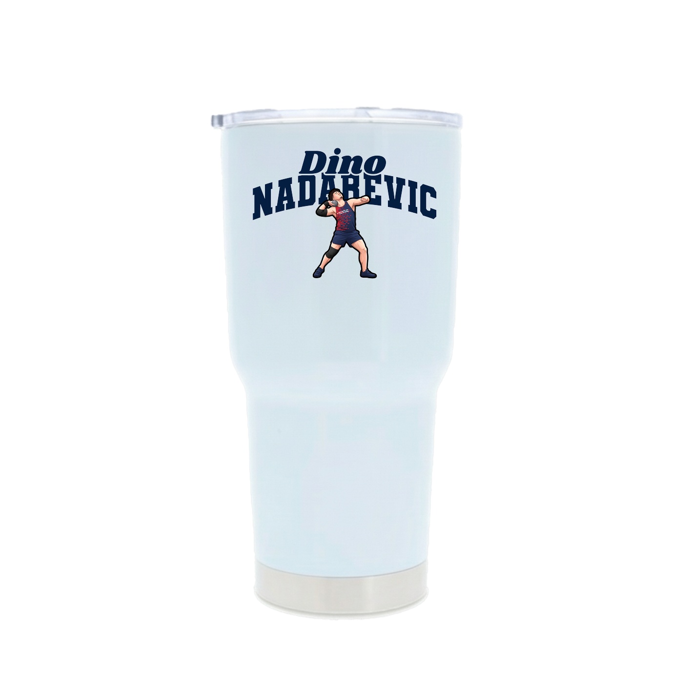 30oz Stainless Steel Tumbler — Signature Arch in White