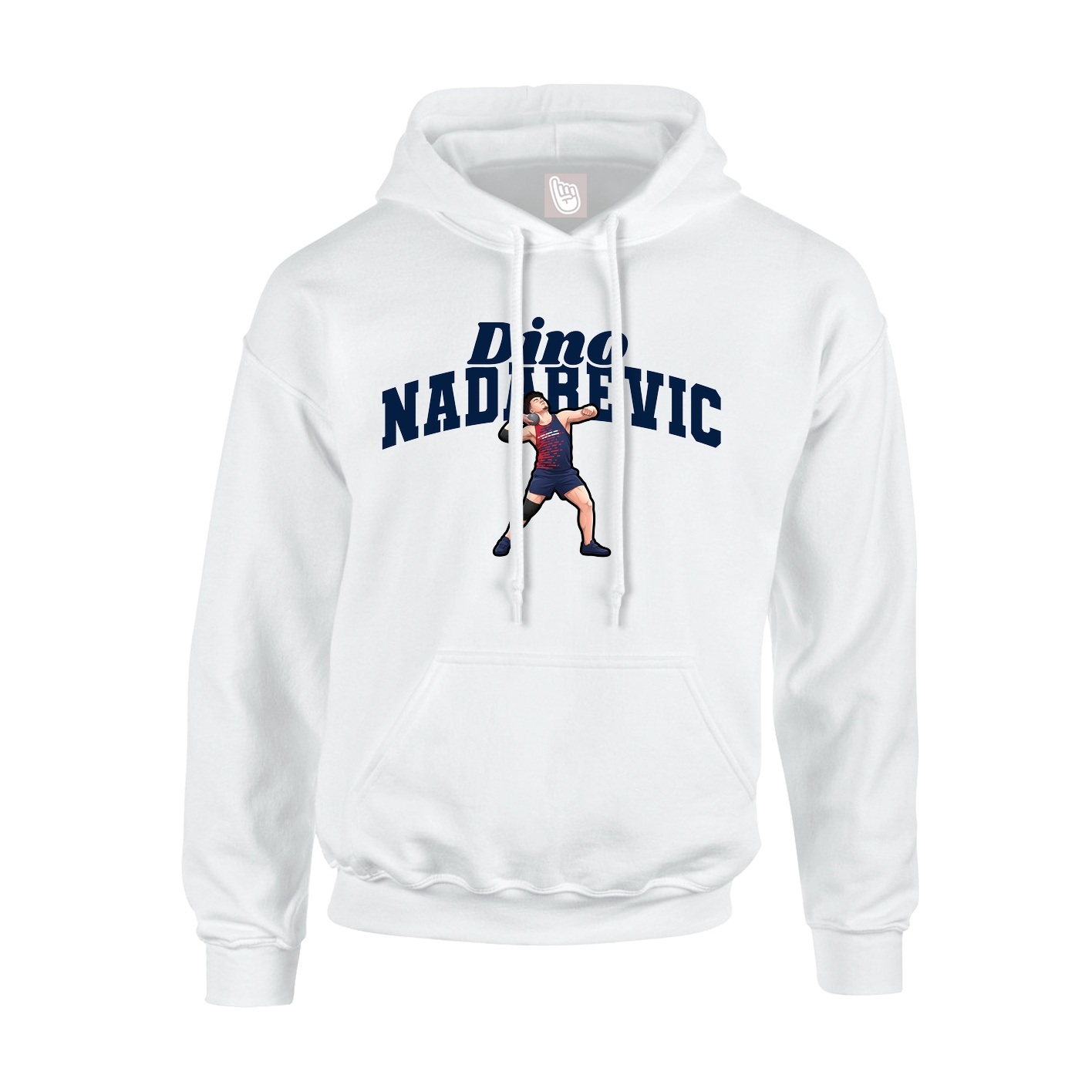 Hoodie — Signature Arch in White