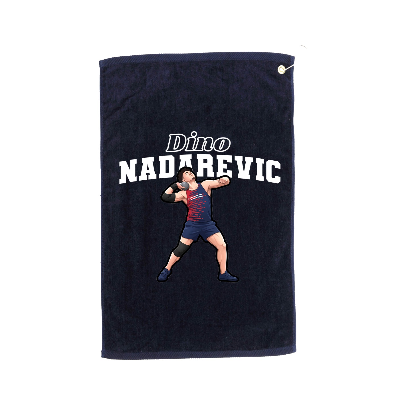 Golf Towel — Name Arch in Navy
