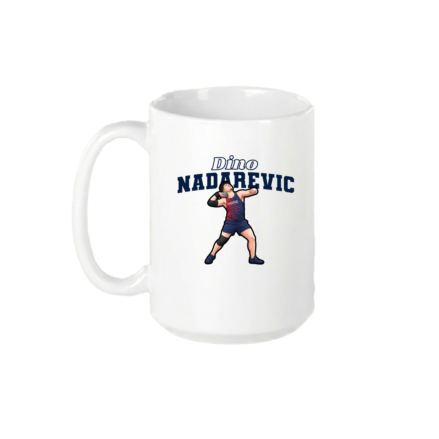 15oz Coffee Mug — Name Arch in White