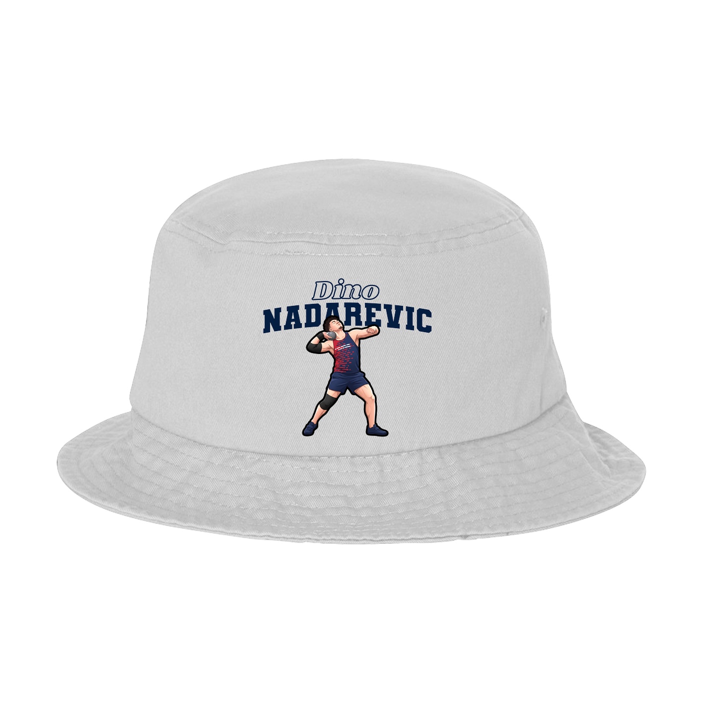 Bucket Cap — Name Arch in White