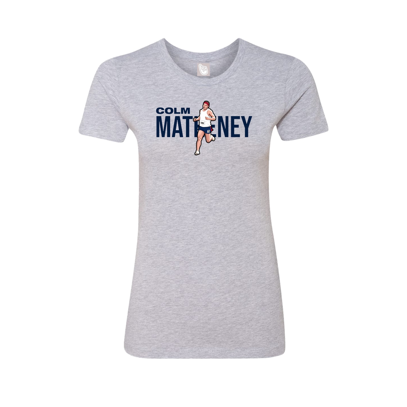 Fitted Women's Tee — Player Name in Grey