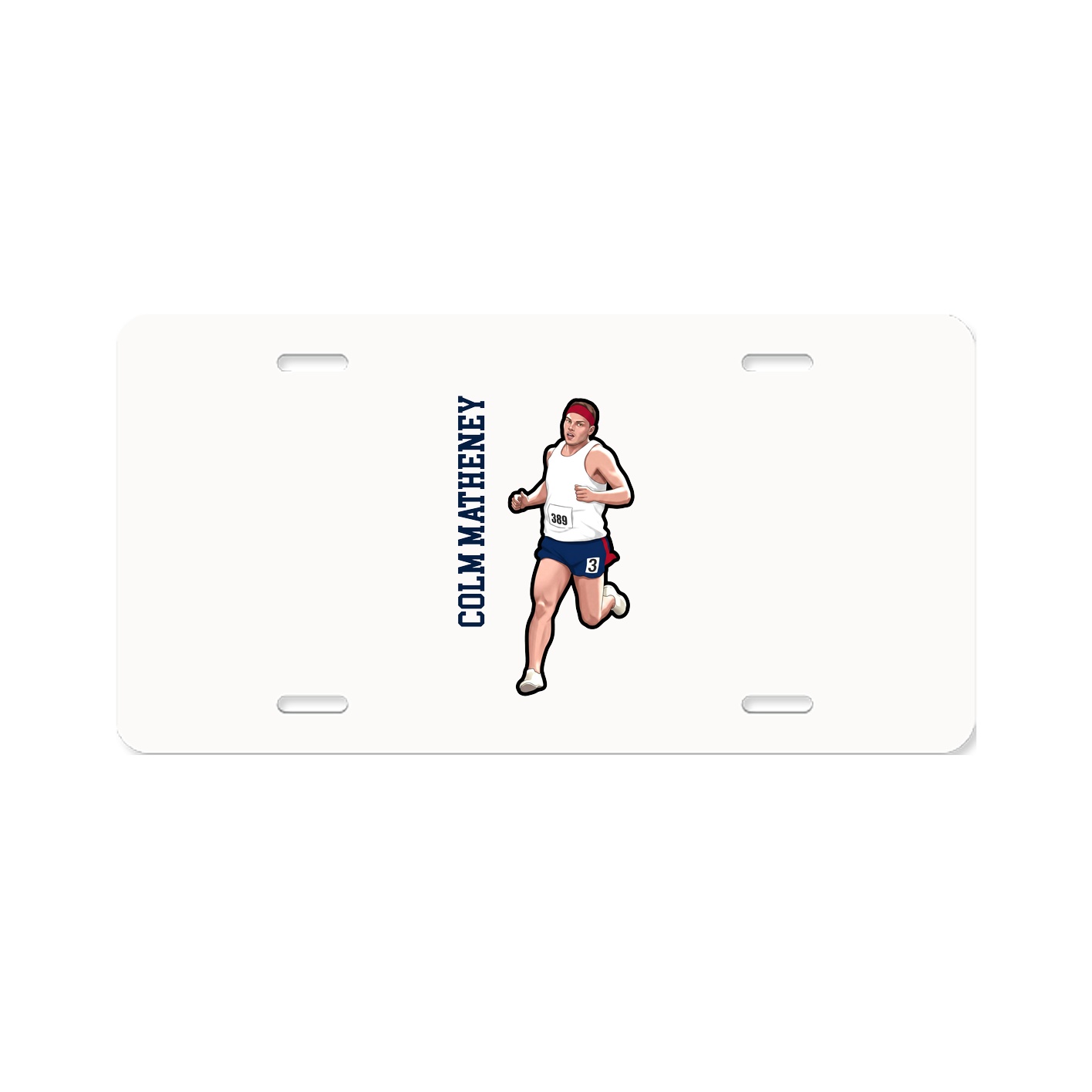 License Plate — Name Vertical in Classic