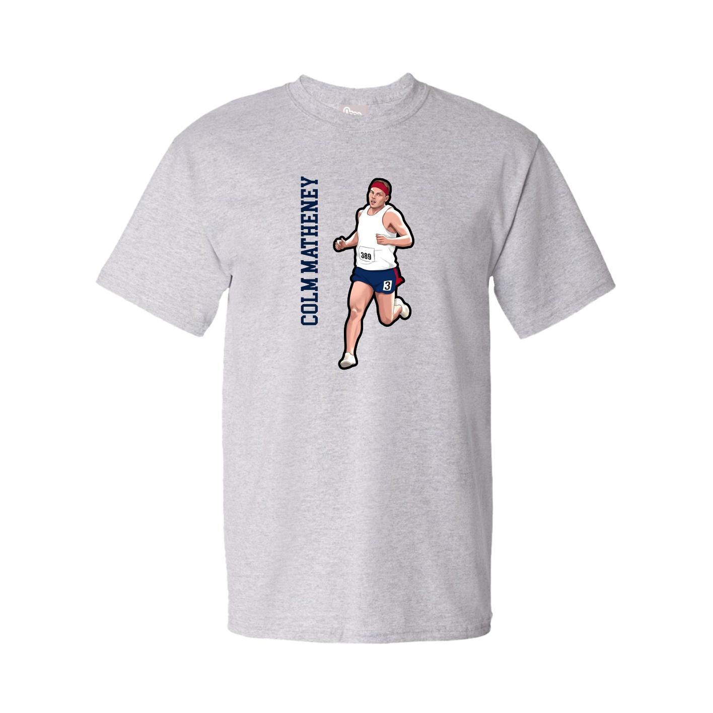 Tee — Name Vertical in Grey