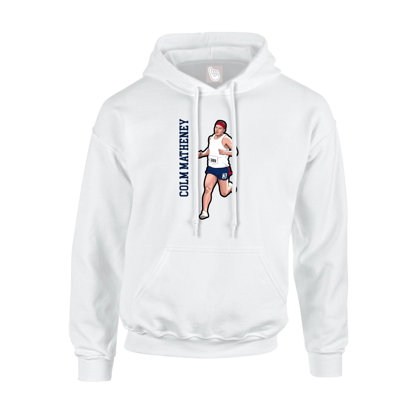 Hoodie — Name Vertical in White