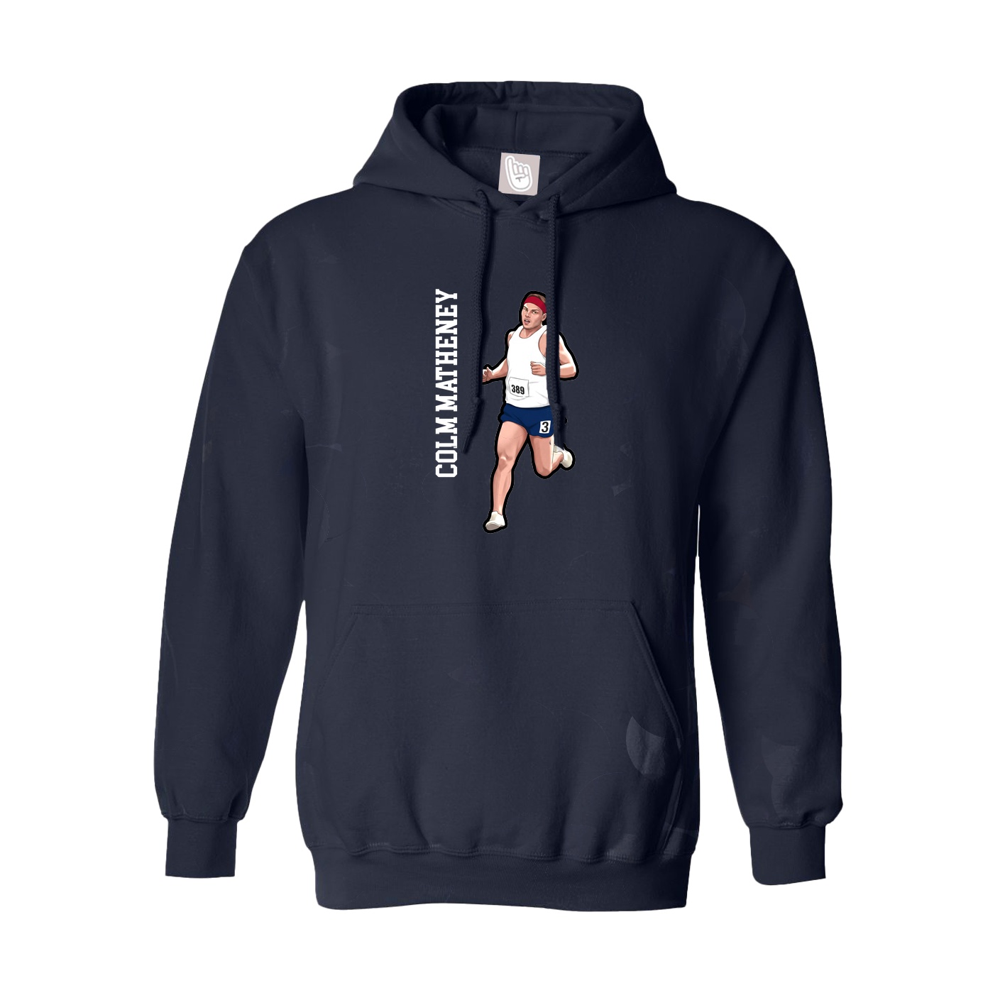 Youth Hoodie — Name Vertical in Navy