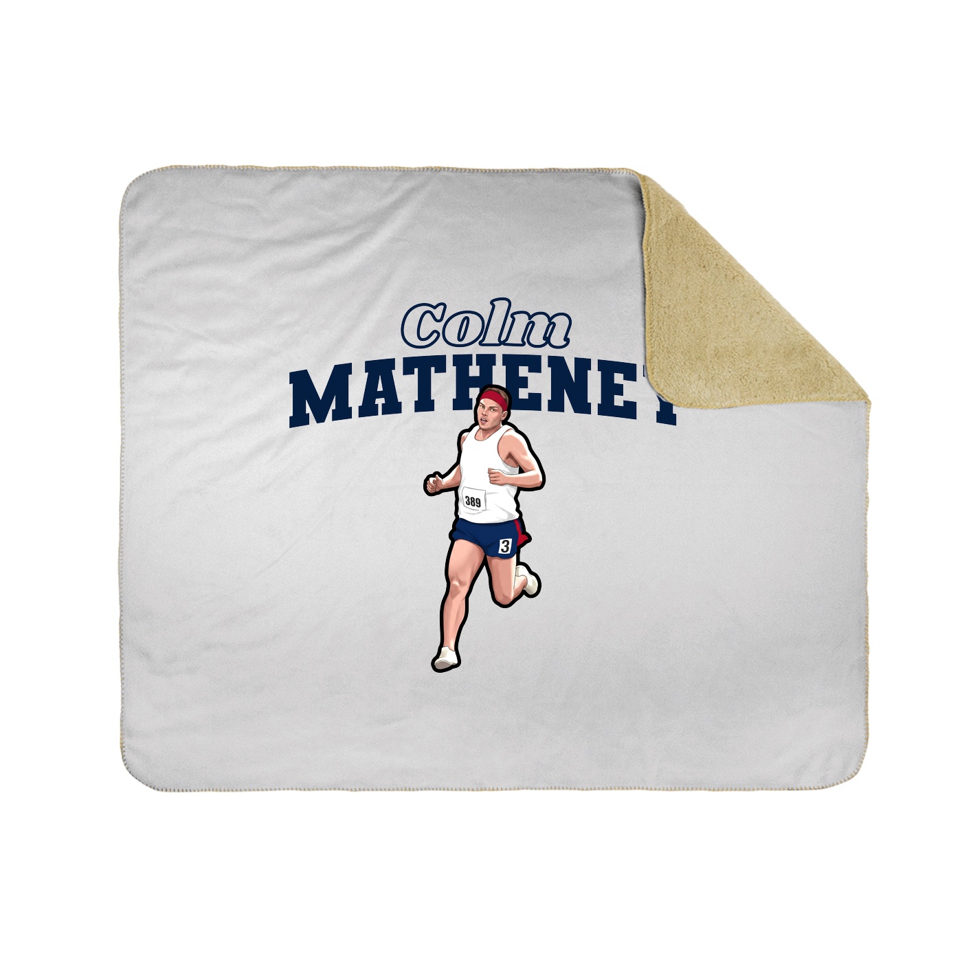 Throw Blanket — Name Arch in White