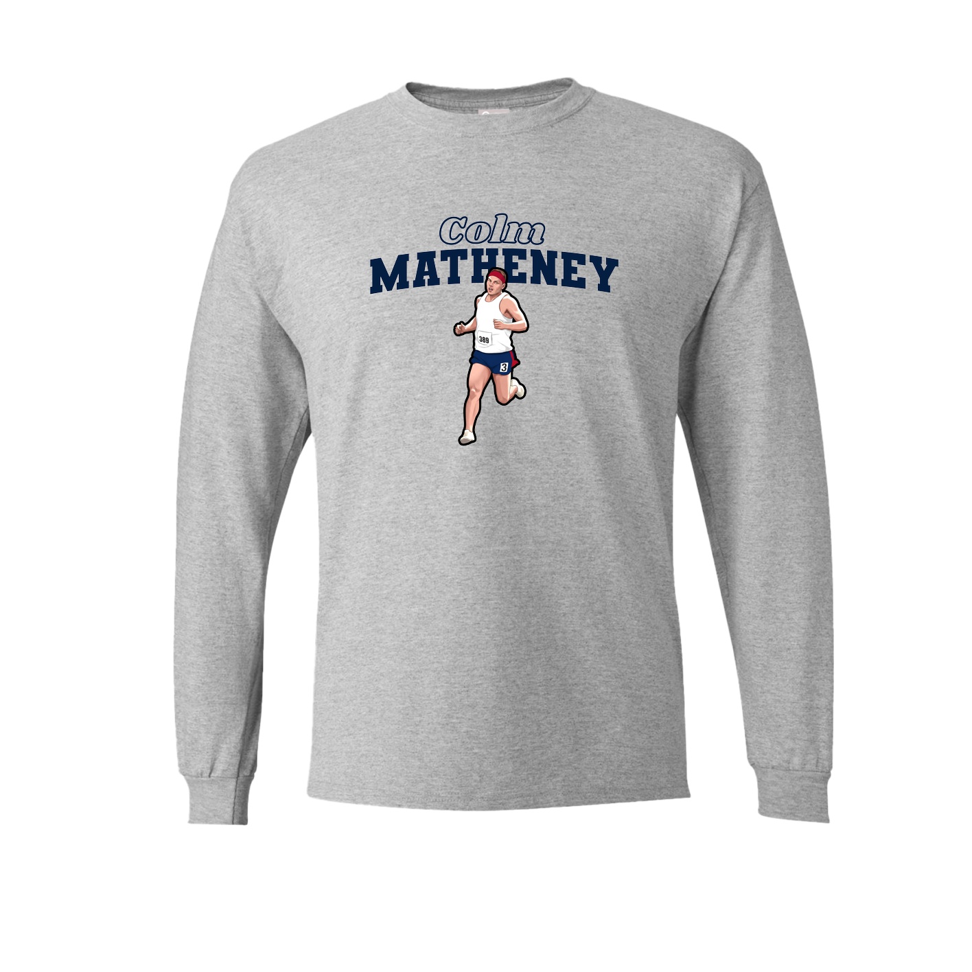 Long Sleeve Tee — Name Arch in Grey