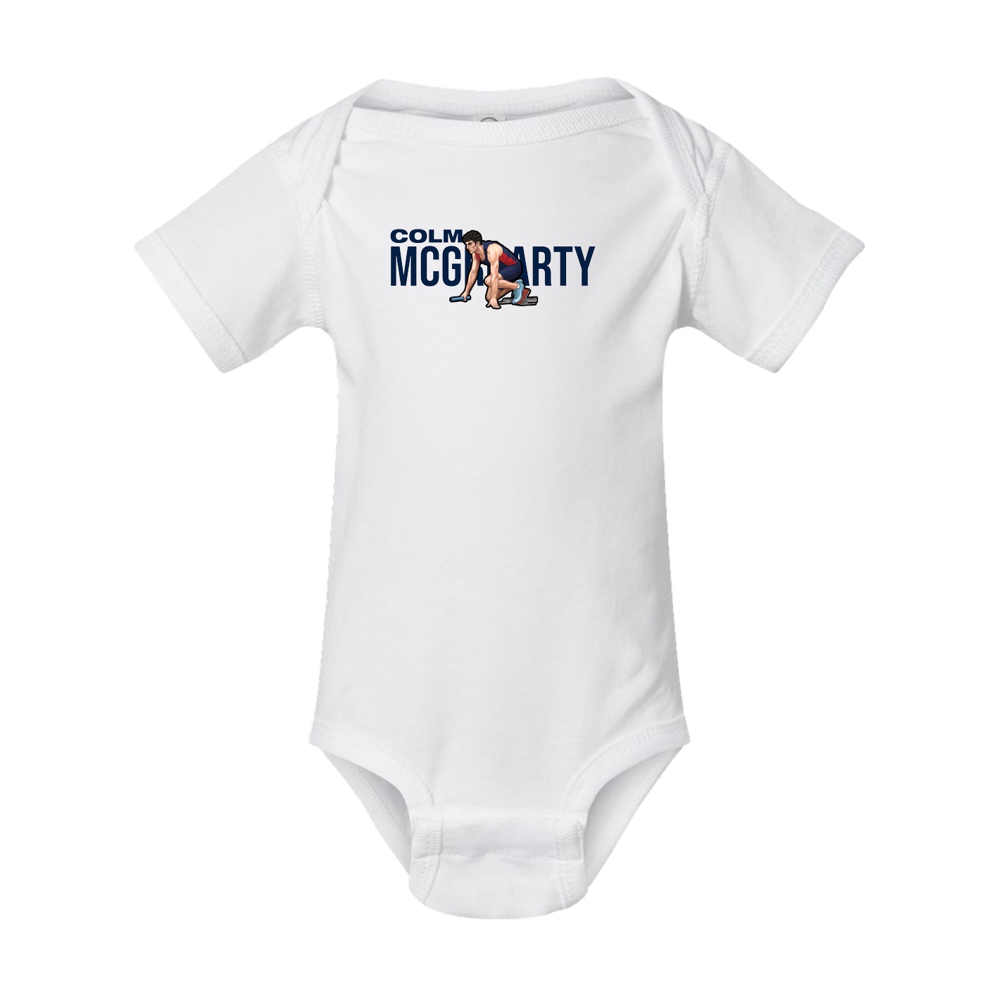 Baby Onesie — Player Name in White