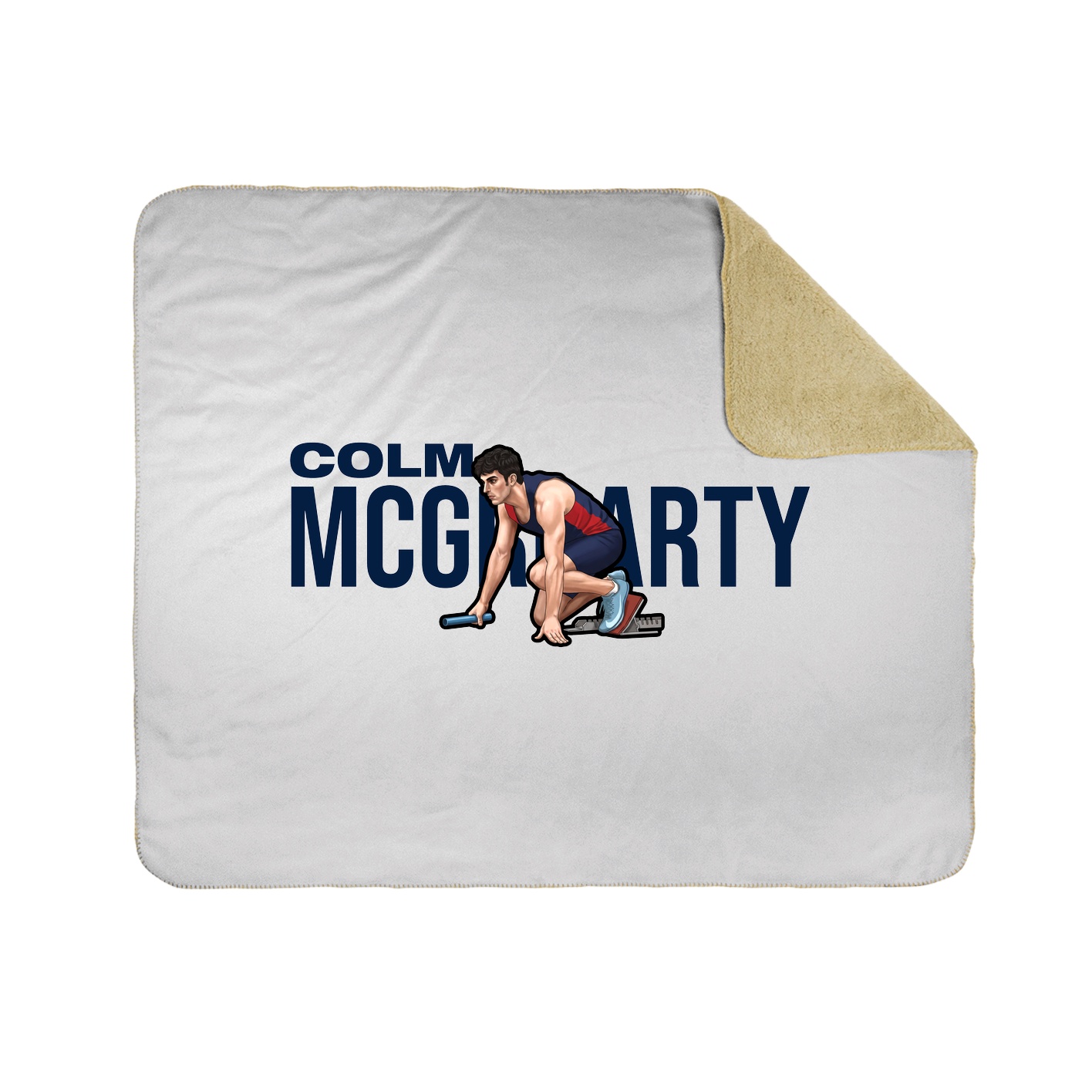 Throw Blanket — Player Name in White