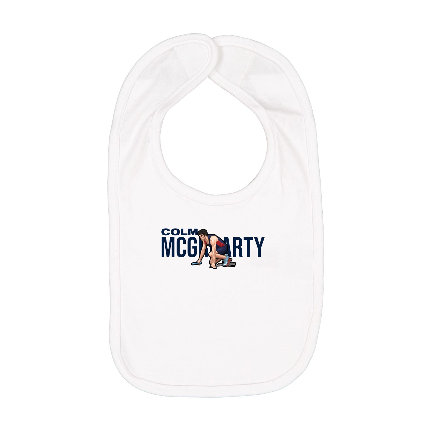 Infant Bib — Player Name in White