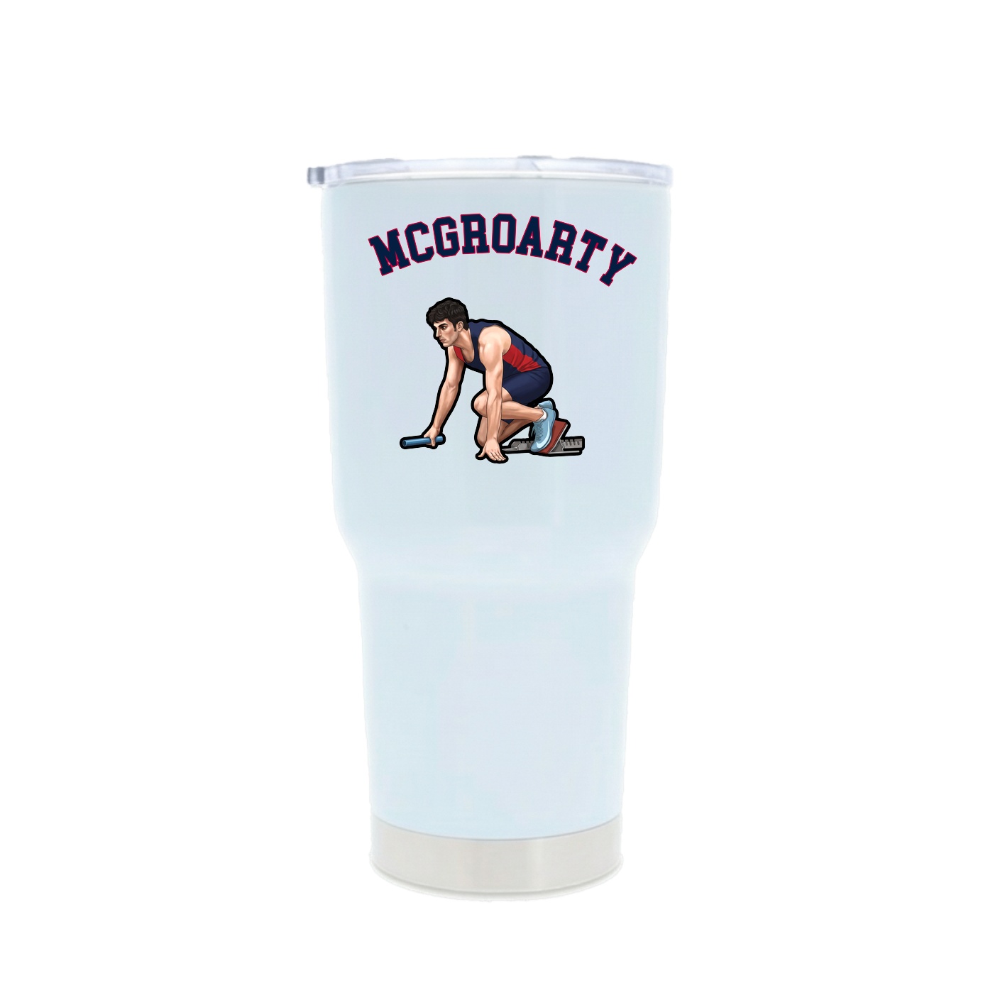 30oz Stainless Steel Tumbler — Shirsey Arch in White