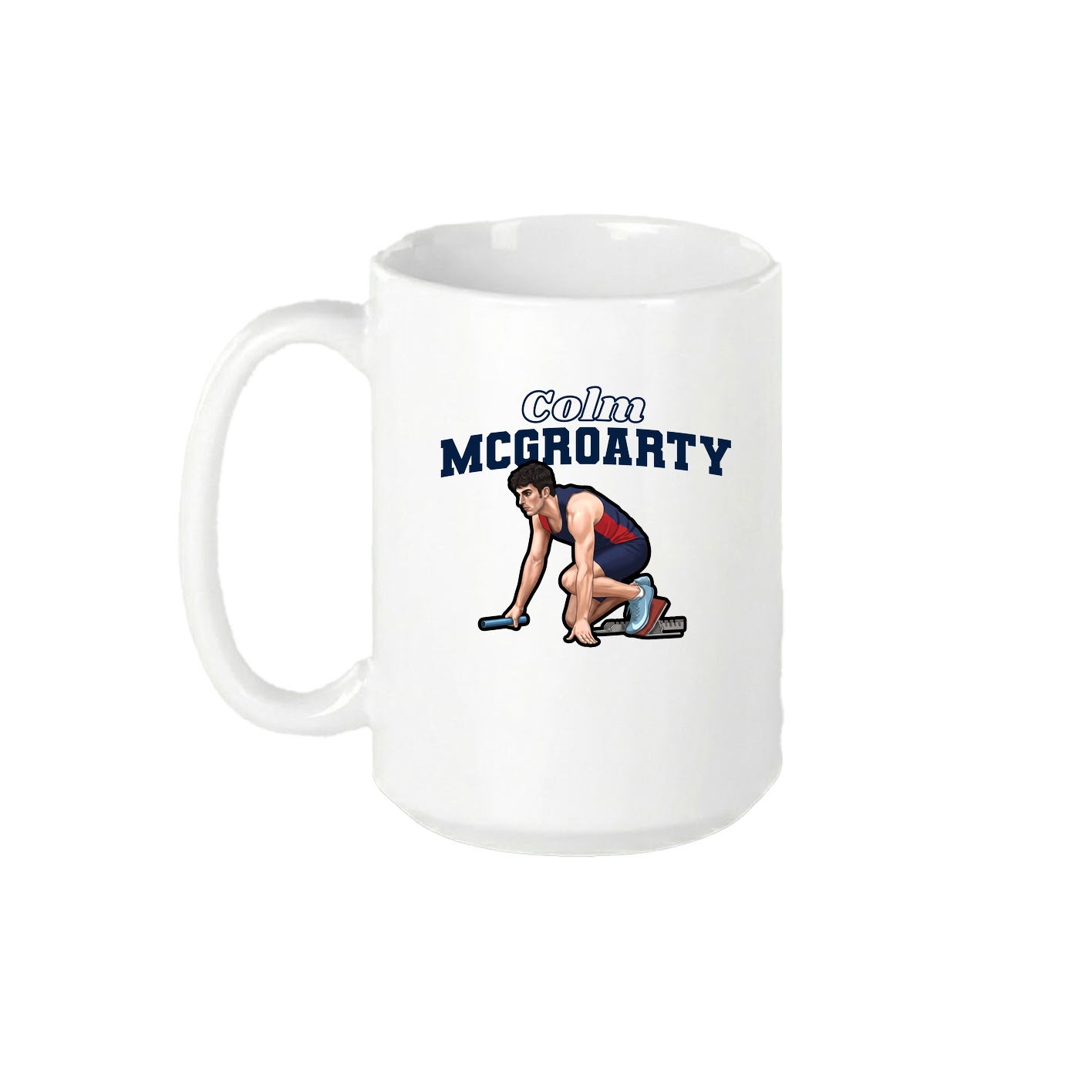 15oz Coffee Mug — Name Arch in White