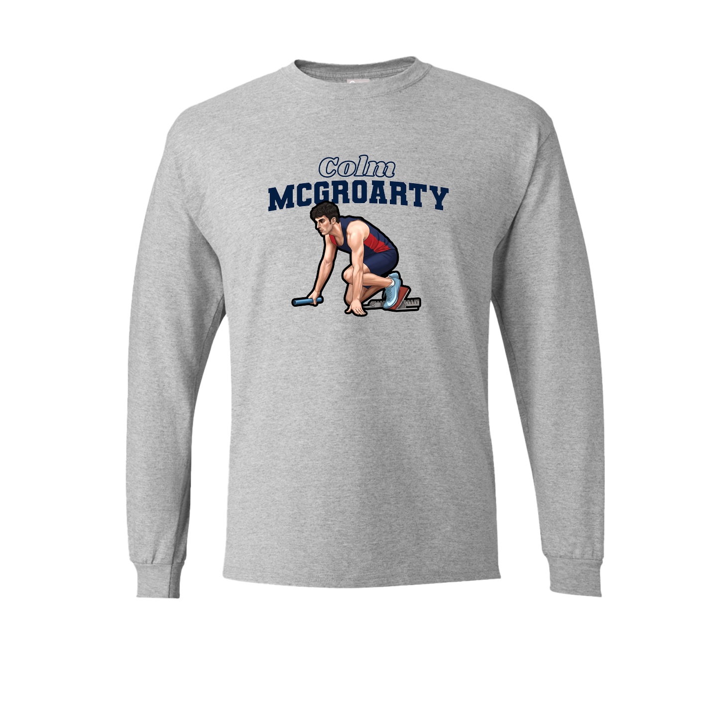 Long Sleeve Tee — Name Arch in Grey