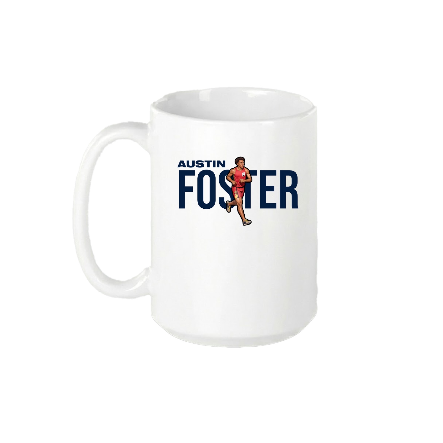 15oz Coffee Mug — Player Name in White