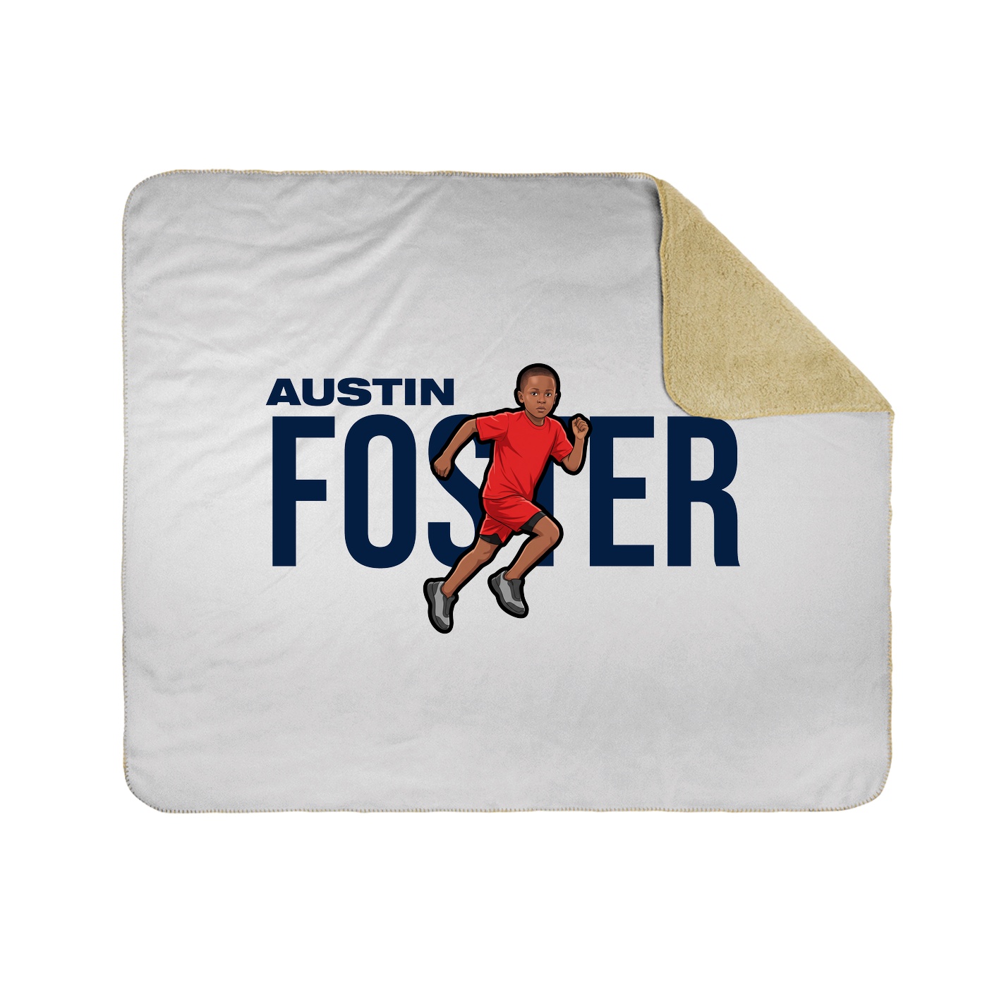 Throw Blanket — Player Name in White