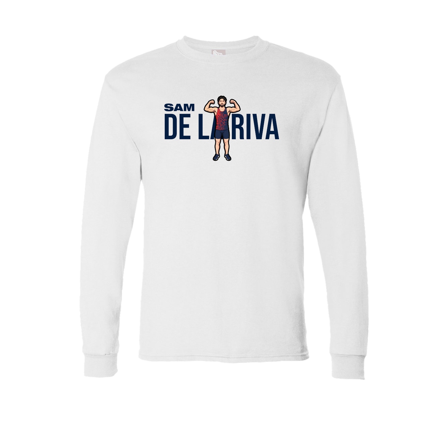 Long Sleeve Tee — Player Name in White