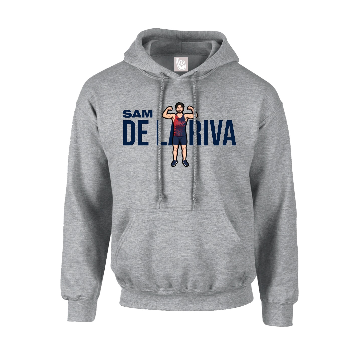Hoodie — Player Name in Grey