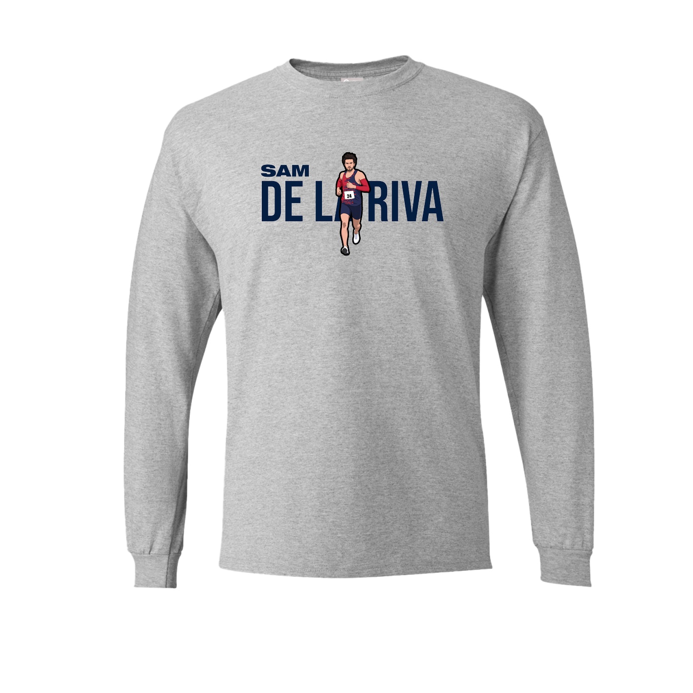 Long Sleeve Tee — Player Name in Grey