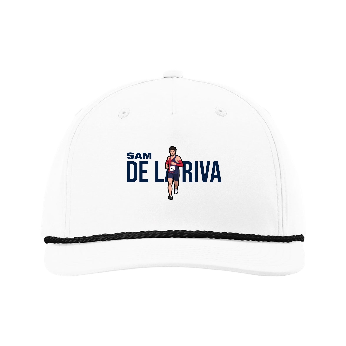 Five-Panel Classic Rope Cap — Player Name in White
