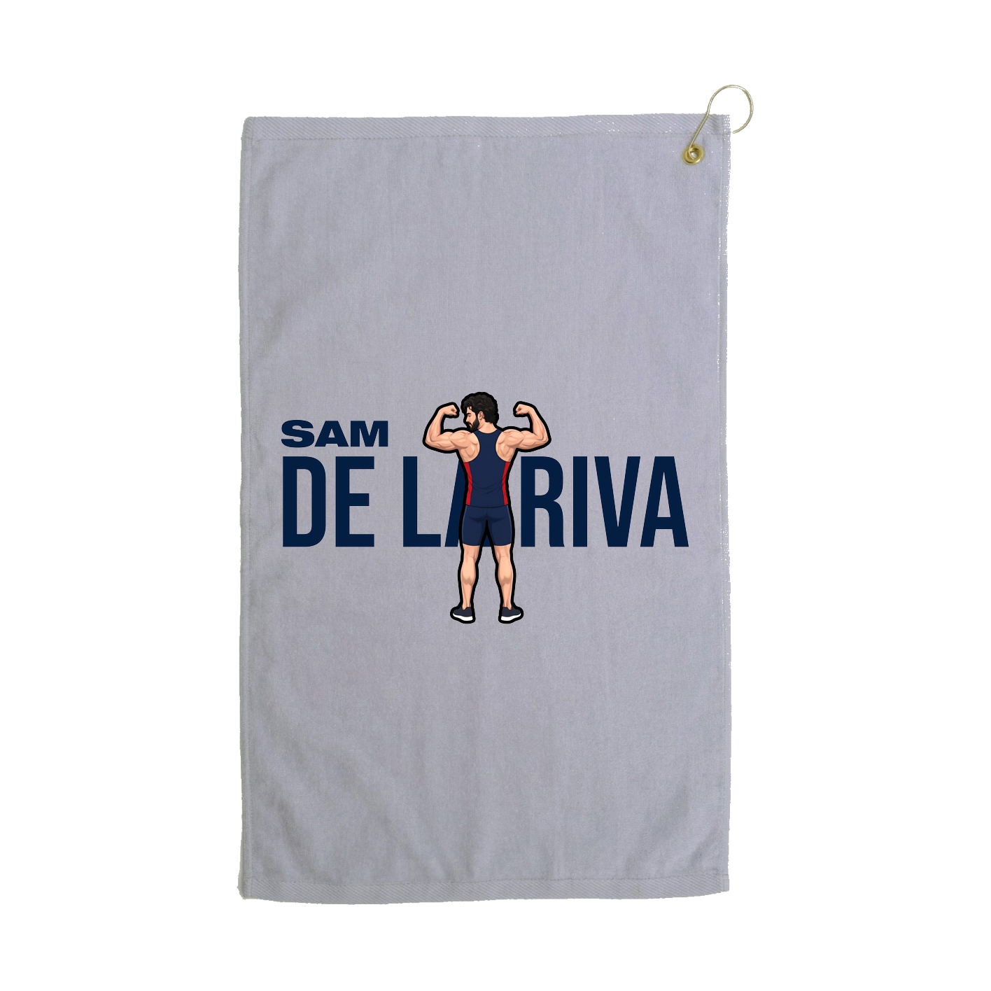 Golf Towel — Player Name in Grey