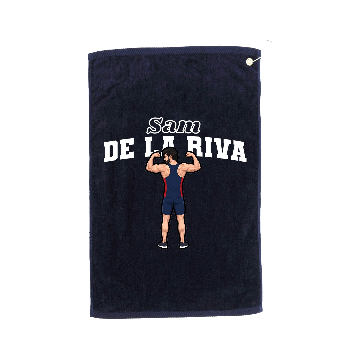 Golf Towel — Name Arch in Navy