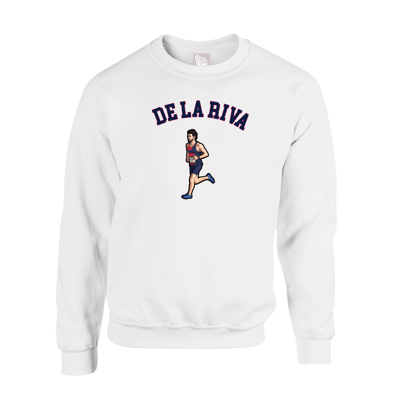 Fleece Crew — Shirsey Arch in White