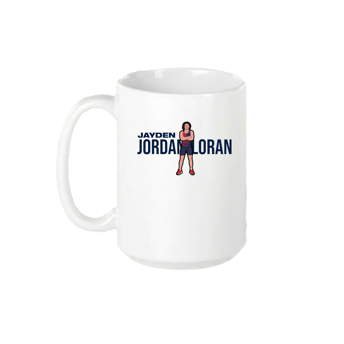 15oz Coffee Mug — Player Name in White