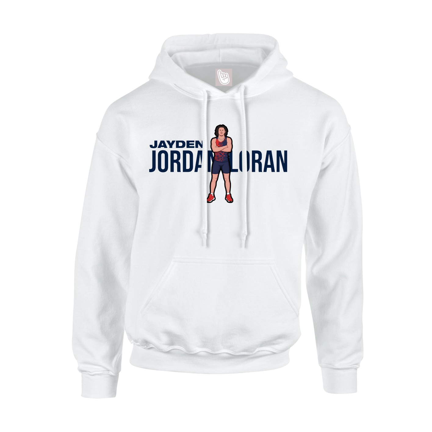 Hoodie — Player Name in White