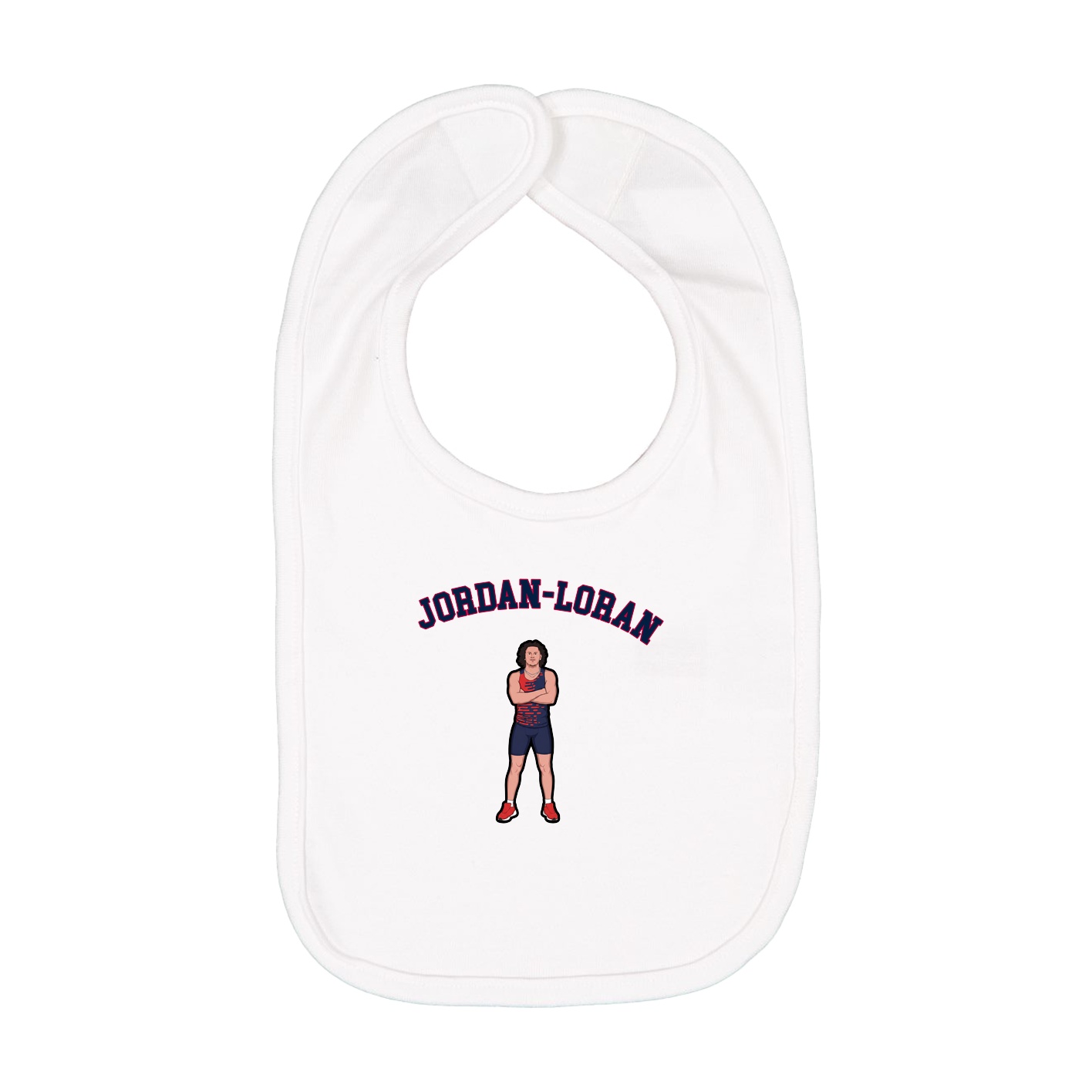 Infant Bib — Shirsey Arch in White