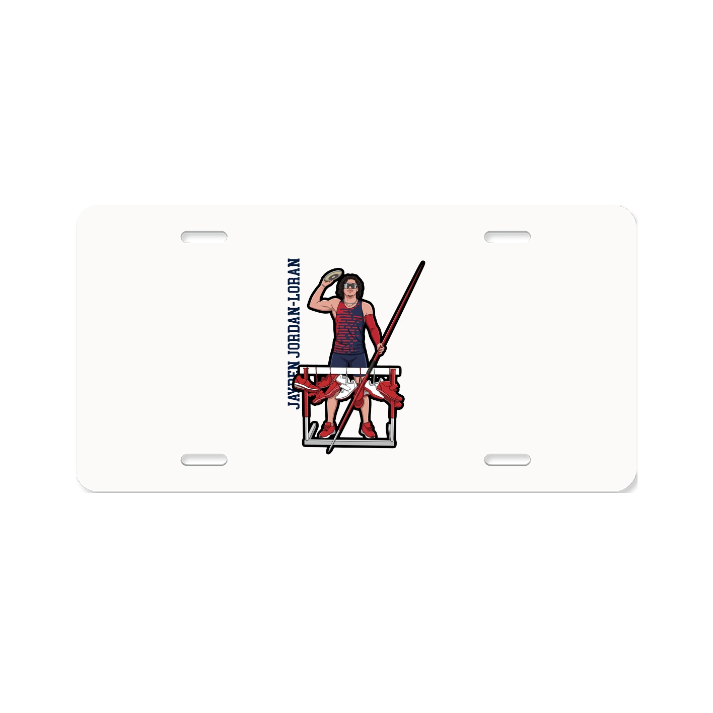 License Plate — Name Vertical in Classic