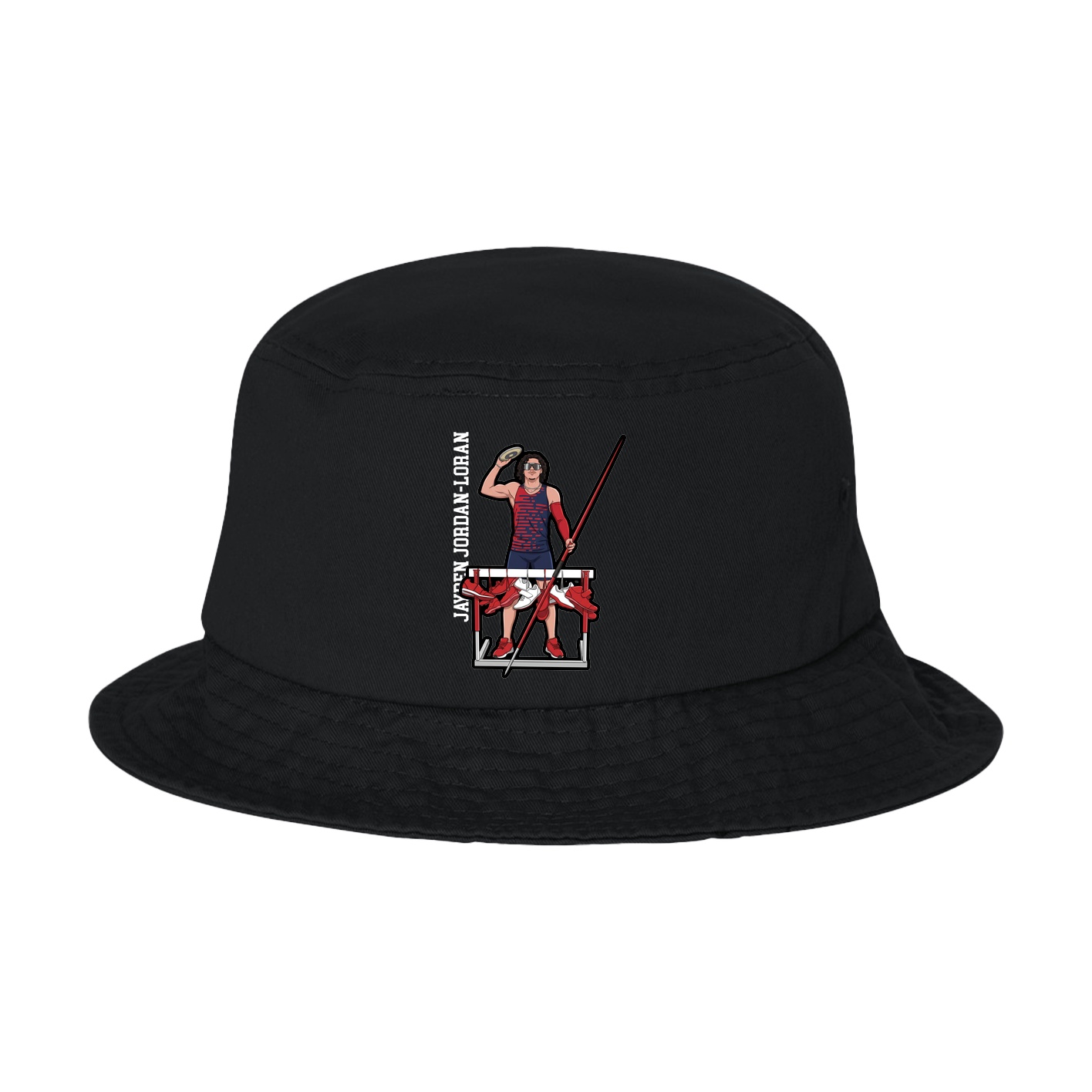 Bucket Cap — Name Vertical in Black