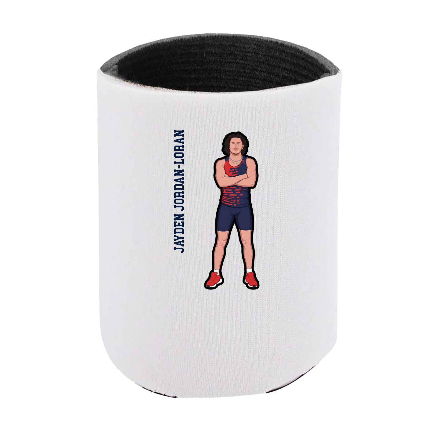 Can Holder — Name Vertical in White