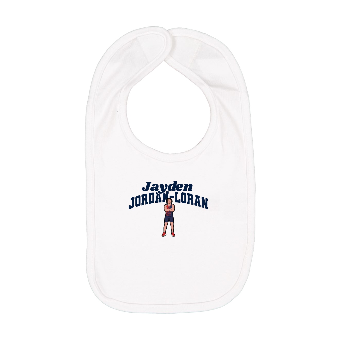 Infant Bib — Signature Arch in White