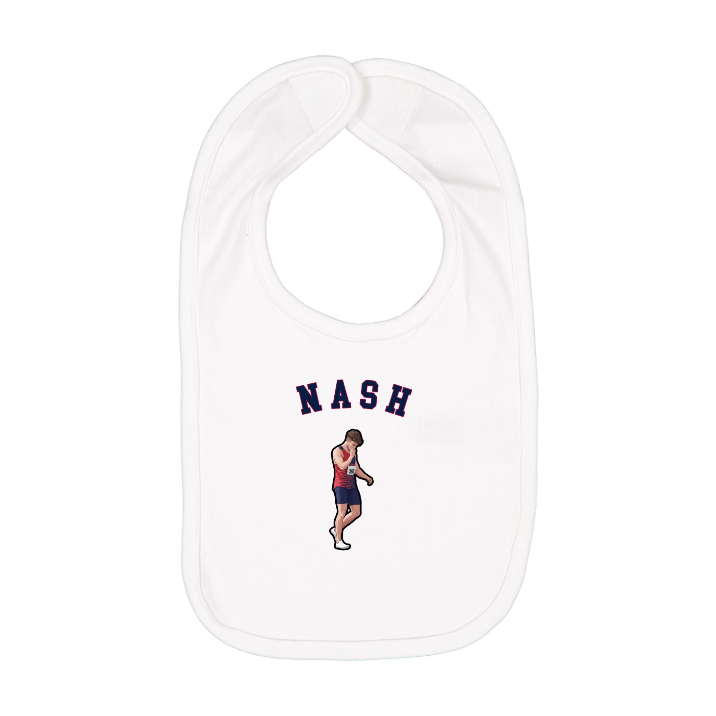 Infant Bib — Shirsey Arch in White