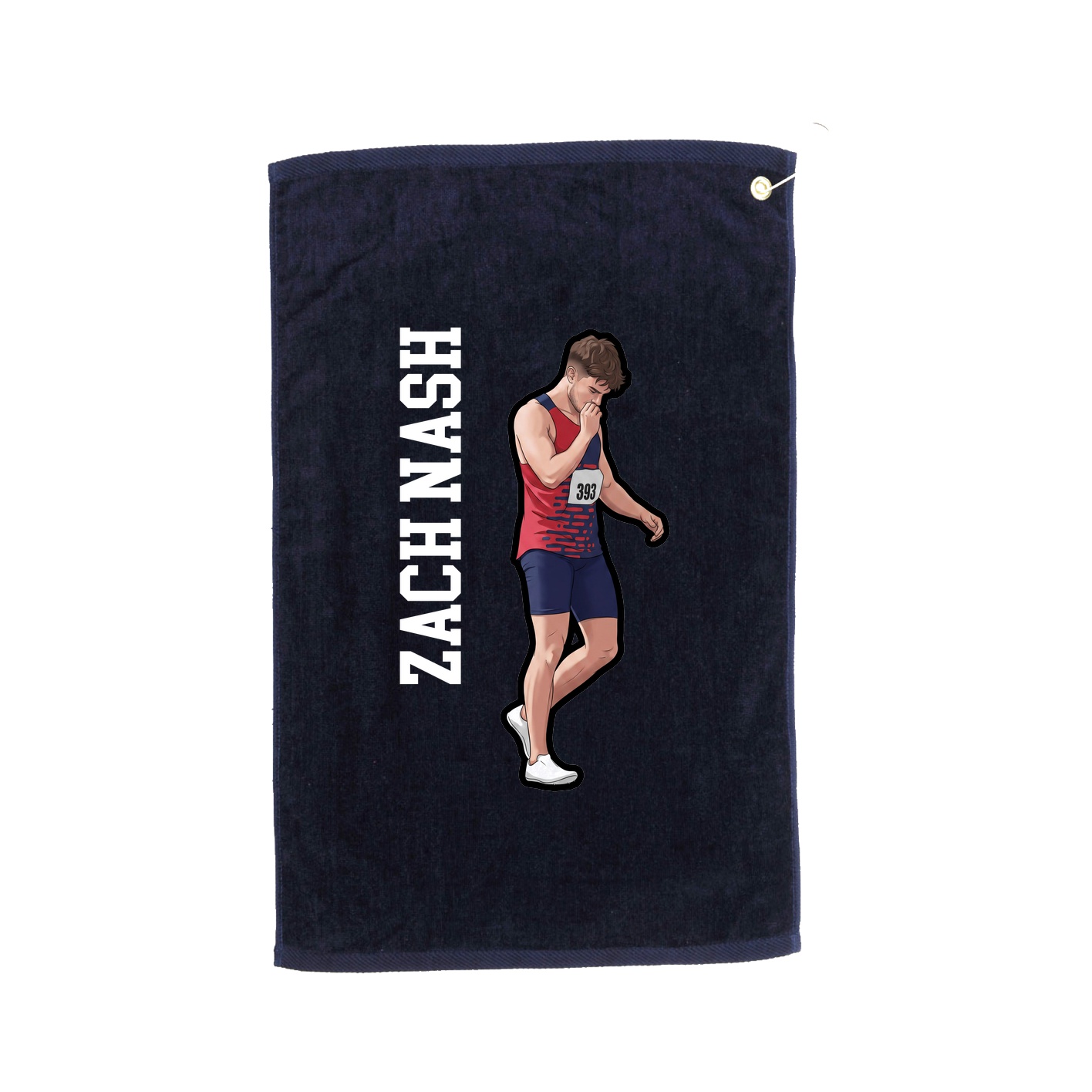 Golf Towel — Name Vertical in Navy