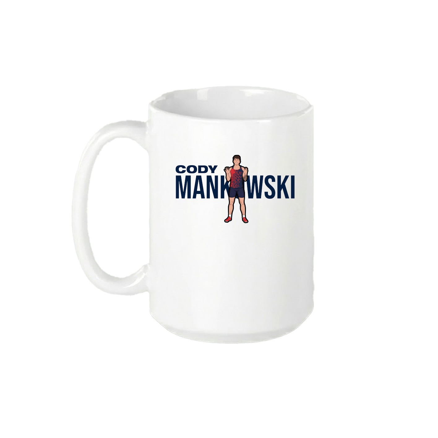15oz Coffee Mug — Player Name in White