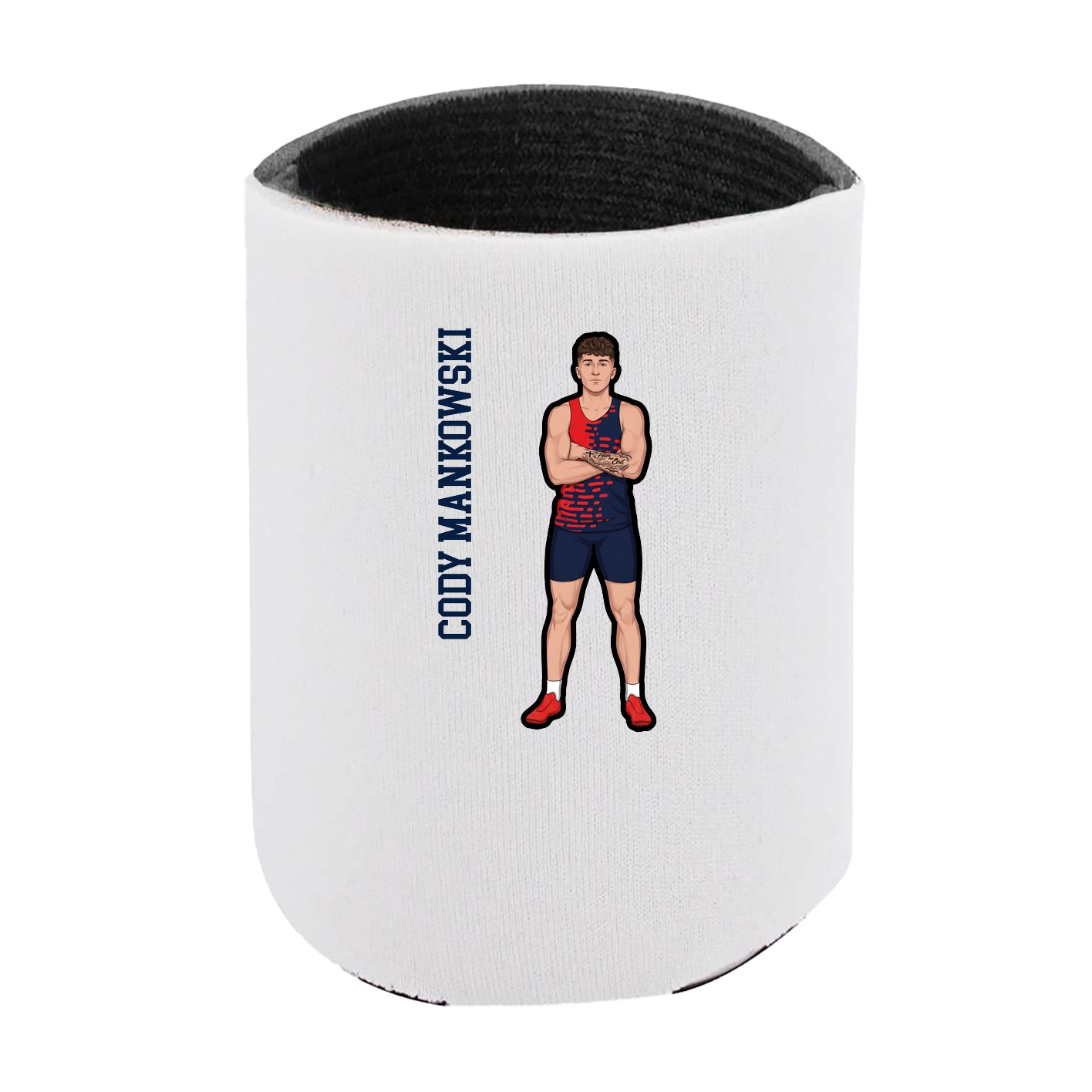 Can Holder — Name Vertical in White