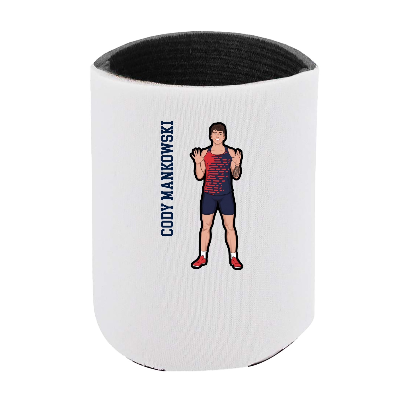 Can Holder — Name Vertical in White