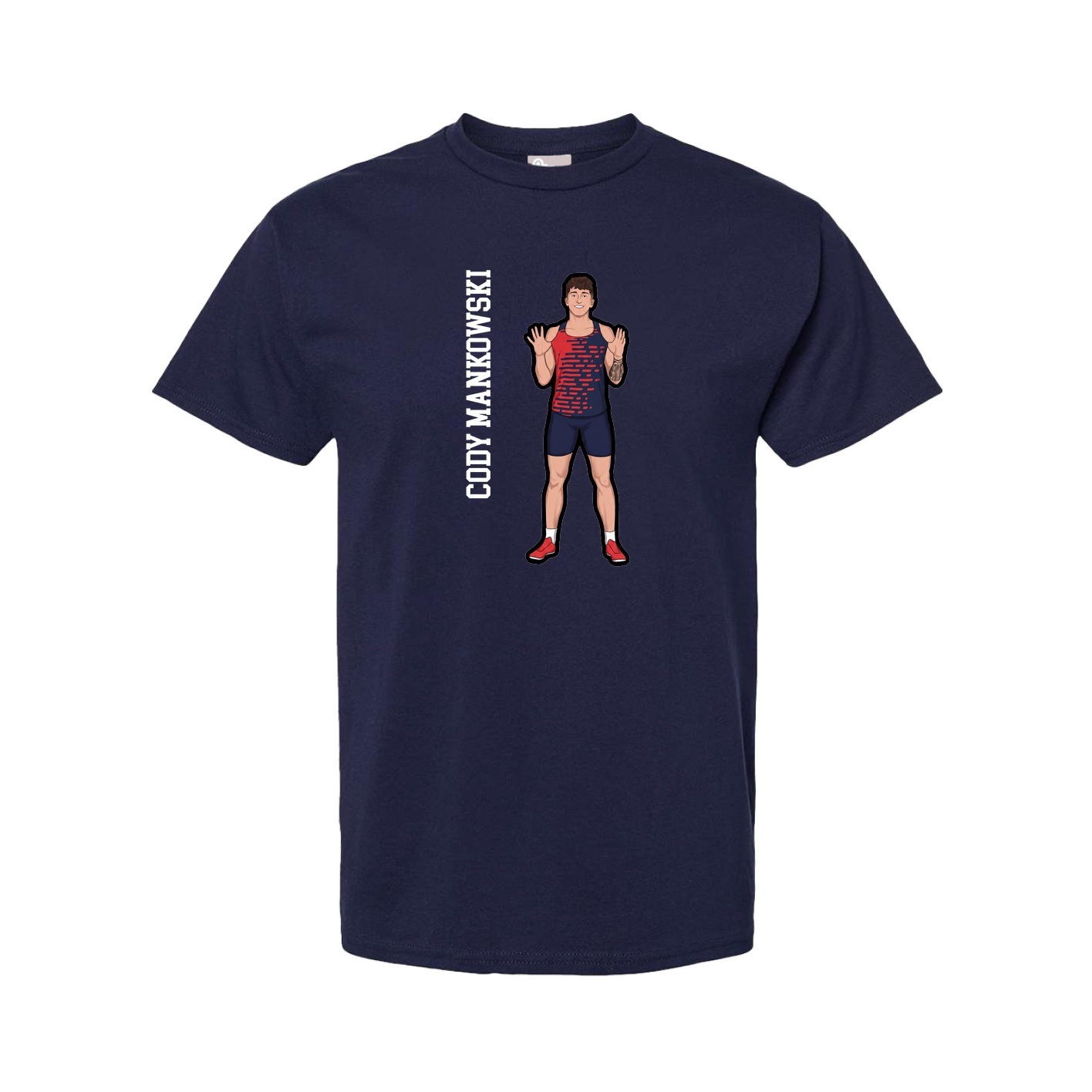 Youth Tee — Name Vertical in Navy