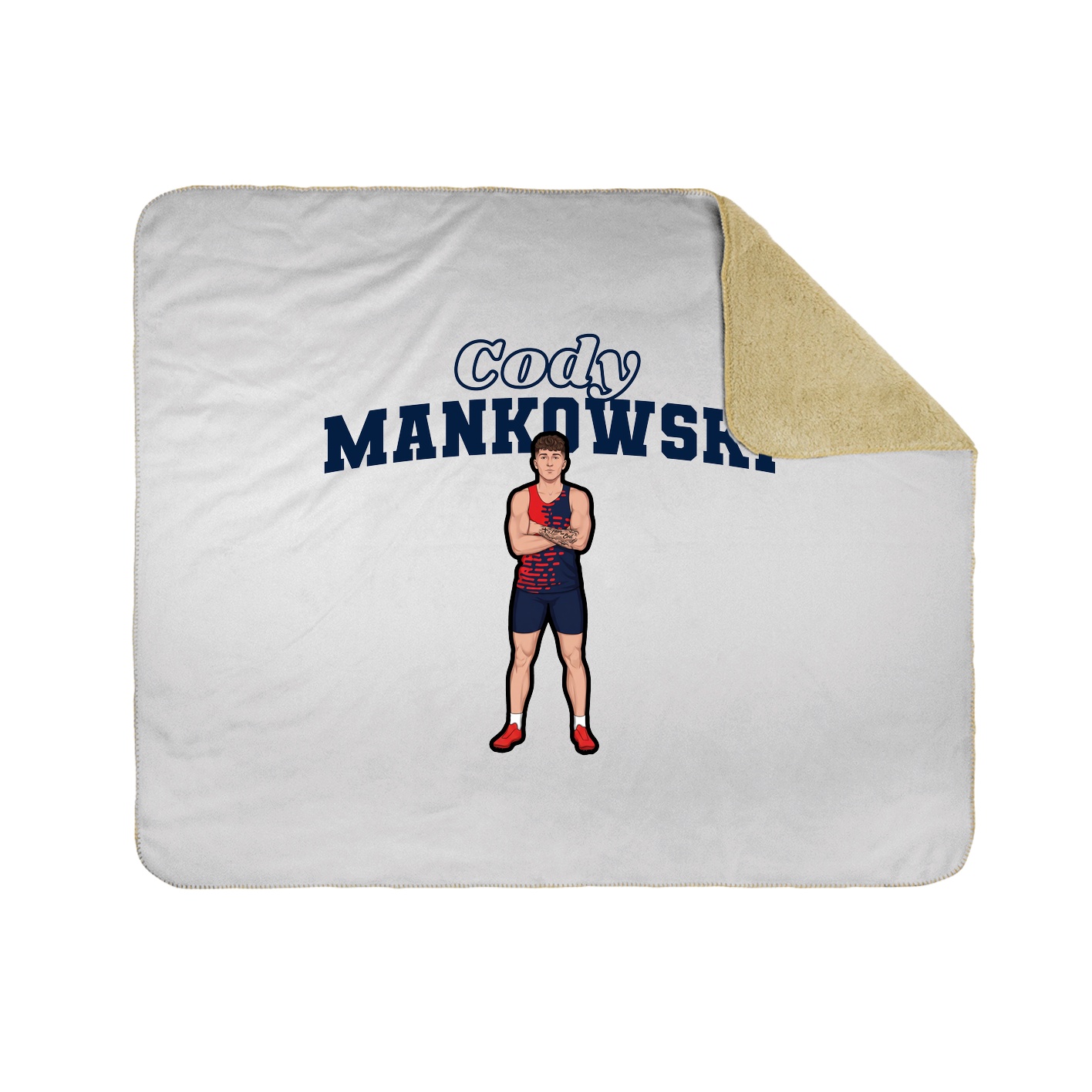 Throw Blanket — Name Arch in White