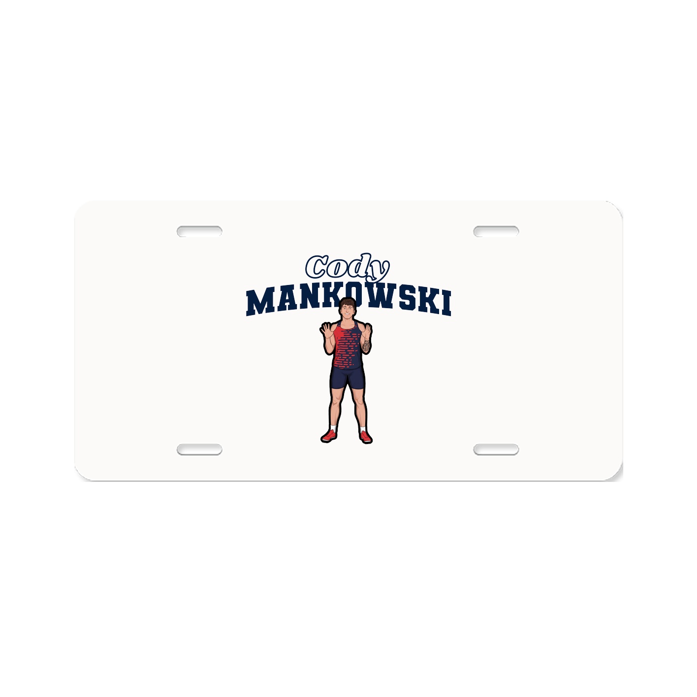 License Plate — Name Arch in Classic