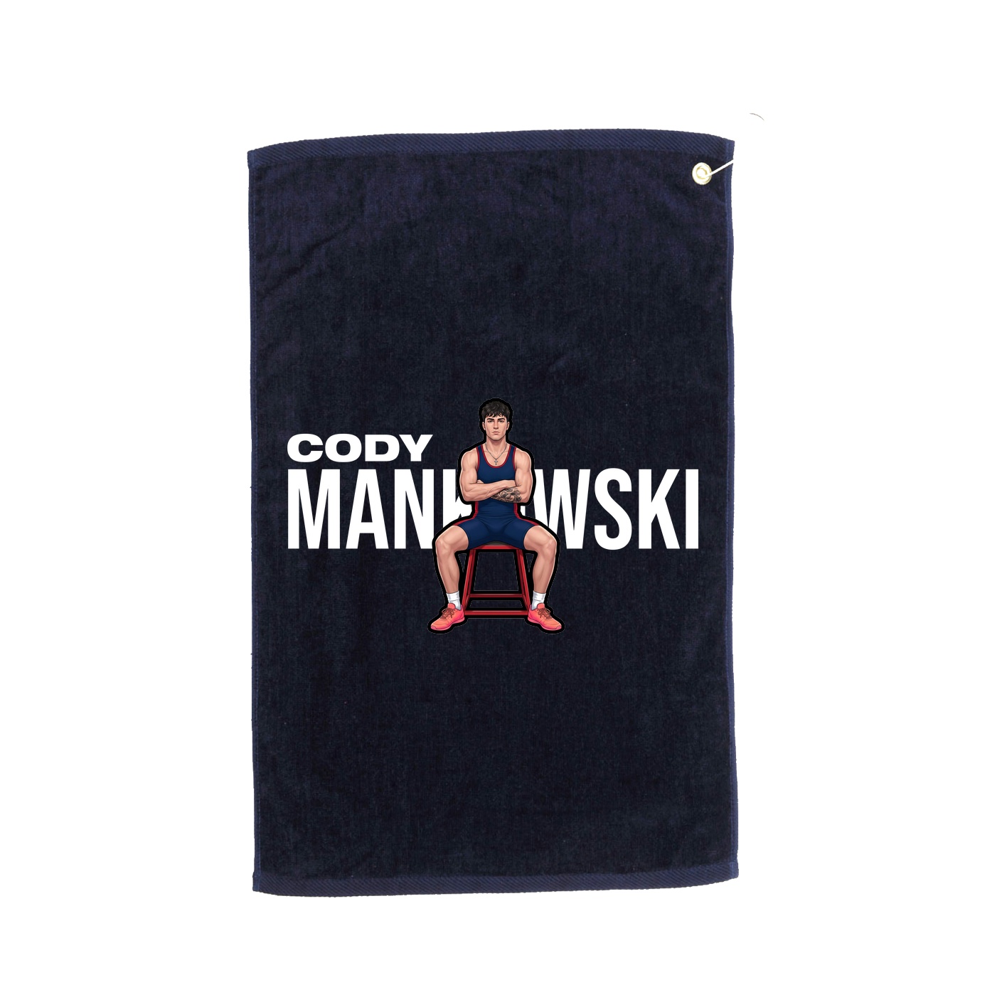 Golf Towel — Player Name in Navy