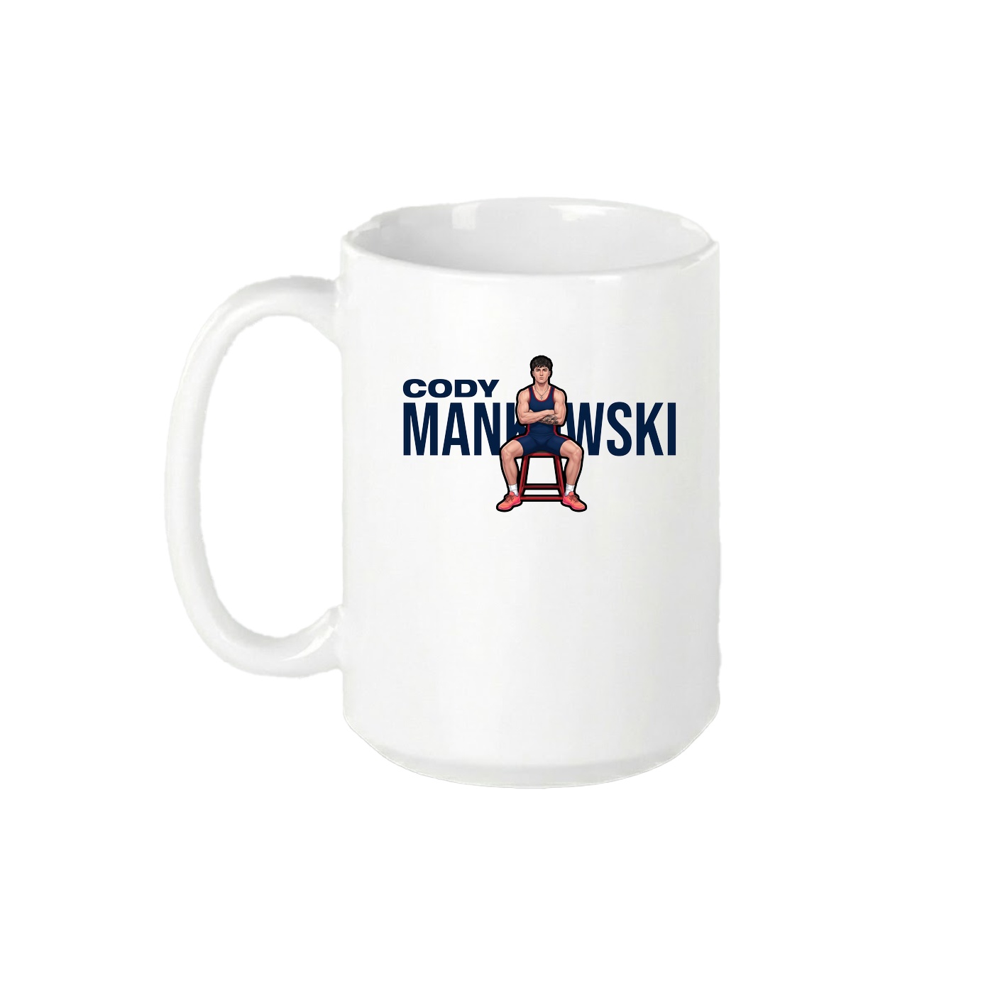 15oz Coffee Mug — Player Name in White