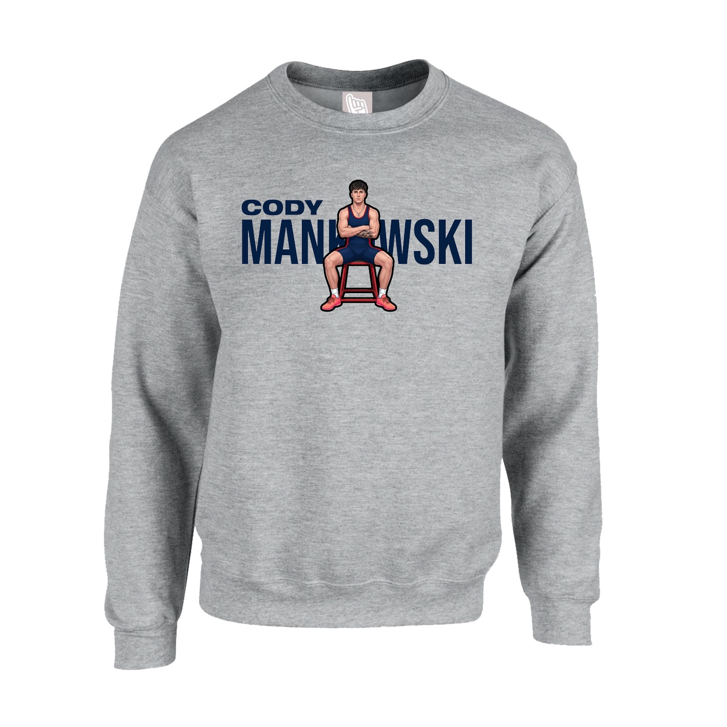 Fleece Crew — Player Name in Grey