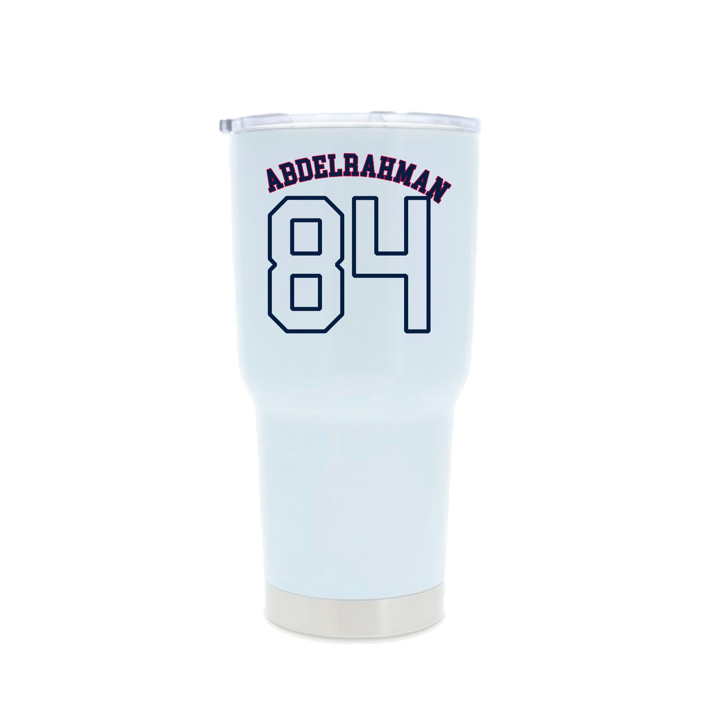 30oz Stainless Steel Tumbler — Shirsey Arch in White
