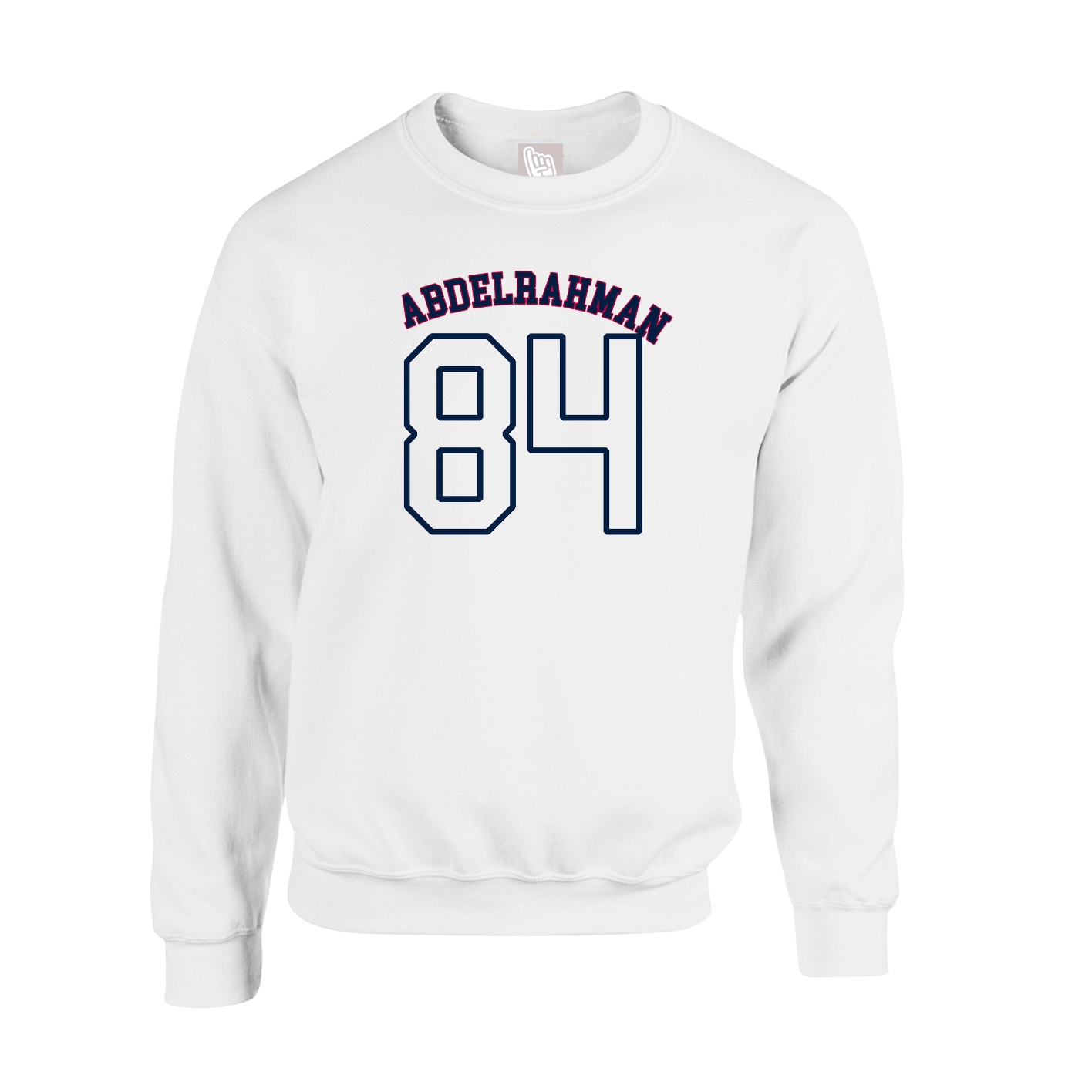 Fleece Crew — Shirsey Arch in White