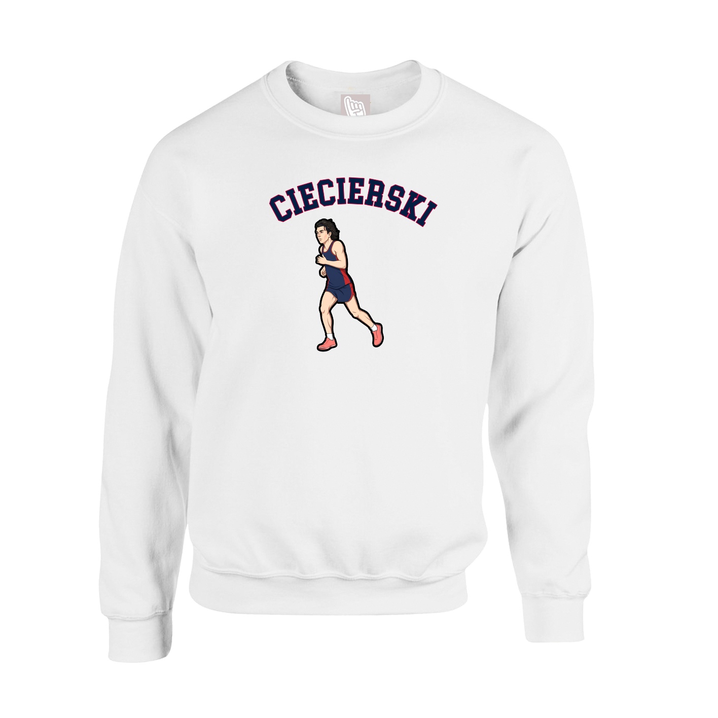 Fleece Crew — Shirsey Arch in White
