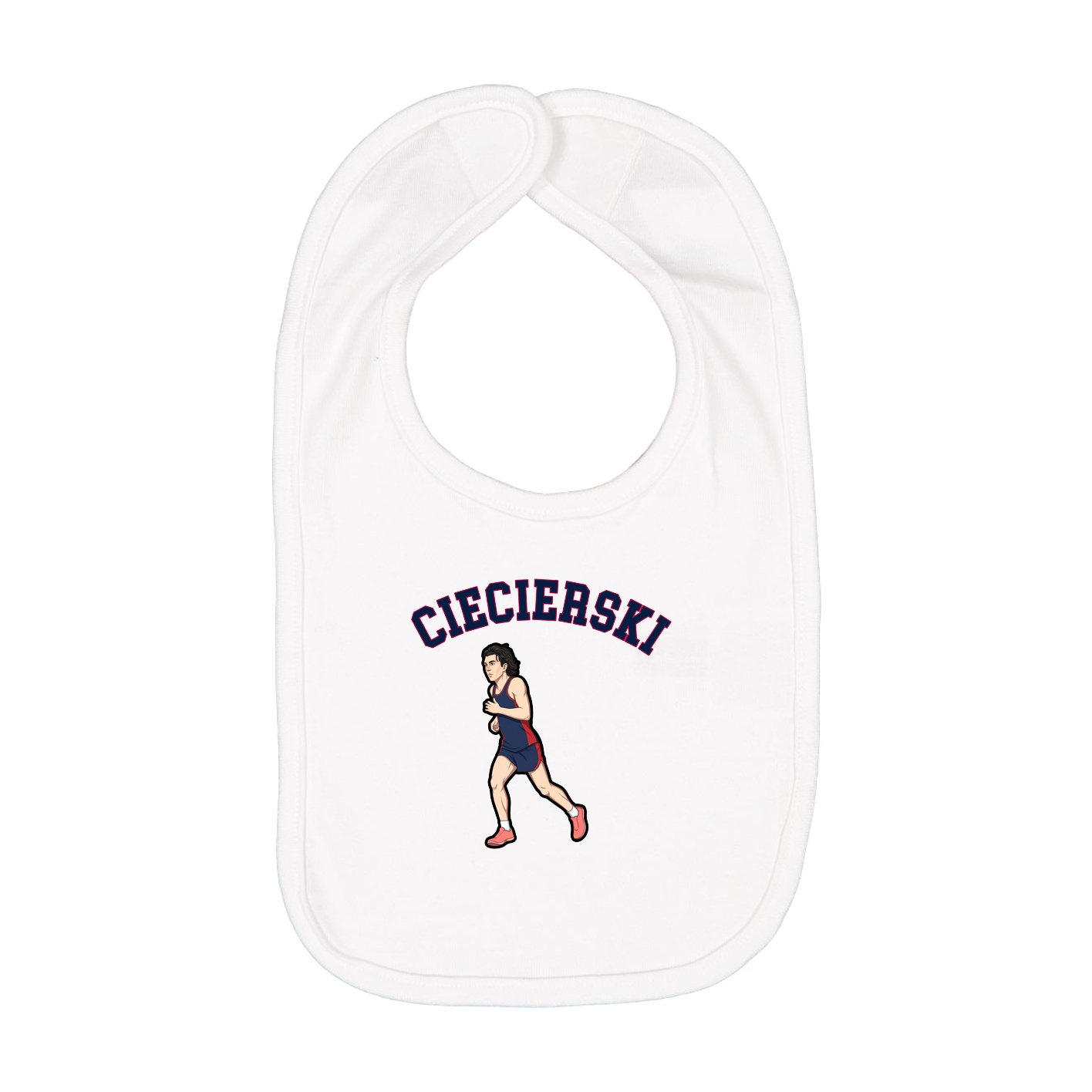 Infant Bib — Shirsey Arch in White
